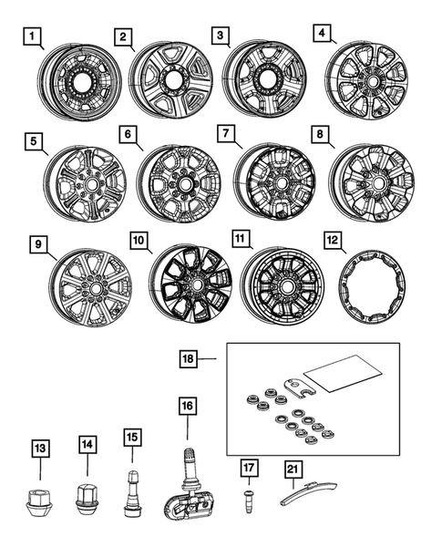 Wheels, Tires and Hardware for 2023 Ram 2500 #0