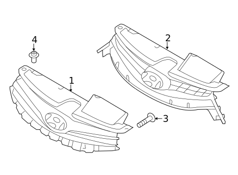 Grille & Components for 2013 Hyundai Elantra Coupe #0
