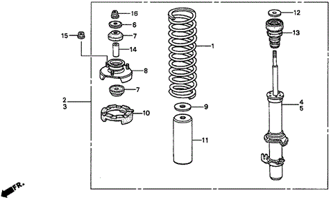 Front Shock Absorber for 1997 Acura TL #0