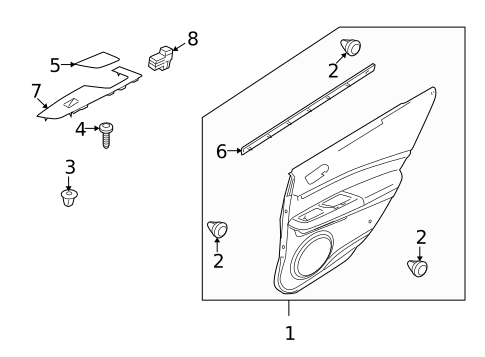 Interior Trim - Rear Door for 2011 Mazda 6 #0