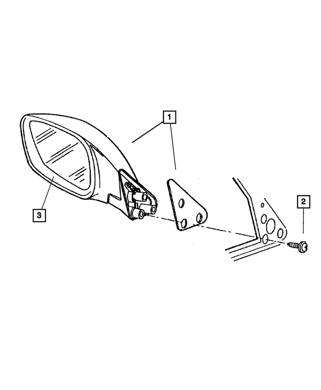 55154951AC - : Outside Rear-View Mirror, Left for Mopar Image