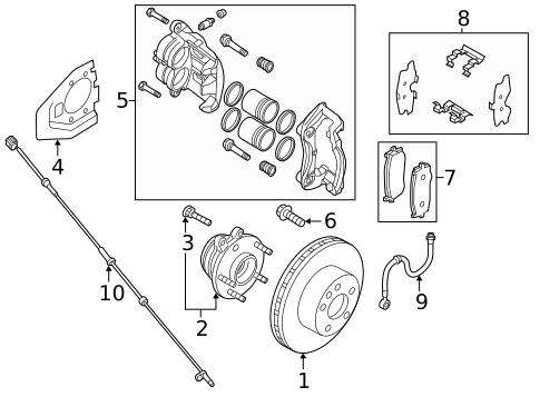 Front Brakes for 2020 Nissan Pathfinder #0