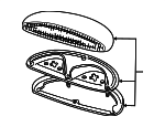 2F1Z13A613AAC - Electrical: Center High Mount Stop Light for Ford Image