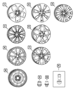4721954AB - Wheels: Wheel Lock Set for Mopar Image image