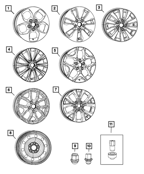 Wheels, Tires and Hardware for 2019 Chrysler Pacifica #0