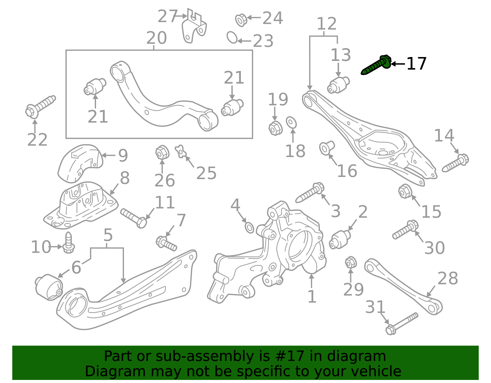 2007-2025 Volkswagen Lower Control Arm Adjust Bolt WHT-001-761 | OEM ...