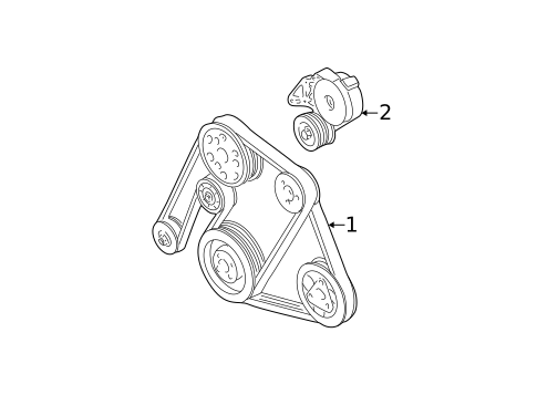 Belts & Pulleys for 2002 Volkswagen Golf #0