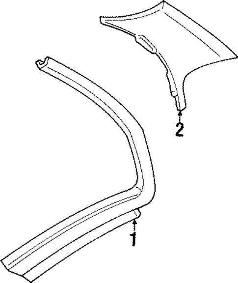 Interior Trim - Quarter Panels for 1995 Oldsmobile Achieva #1