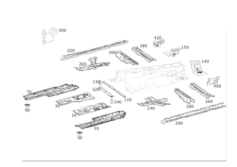Front Floor for 2013 Mercedes-Benz C 250 #0