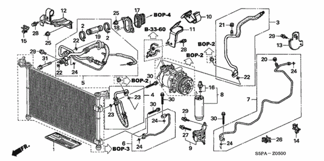 A/C Hoses - Pipes for 2005 Honda Civic #0