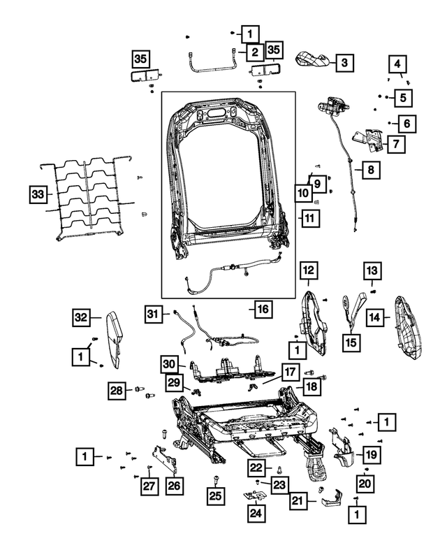 68568840AB - Interior Trim: Front Seat Cable for Mopar Image image
