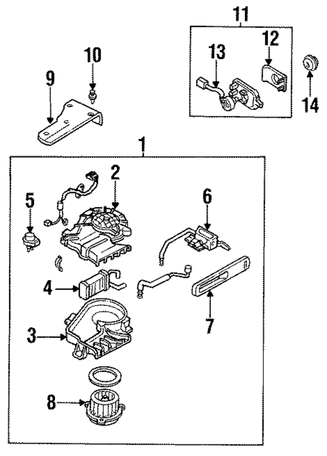 LA0361D80 - HVAC: HVAC Blower Motor for Mazda Image
