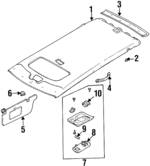 94426AC610MS - Body: Headliner for Subaru Image