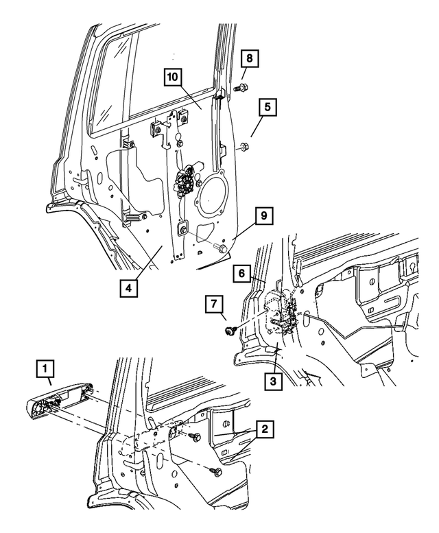 1HP711FGAA - Doors, Door Mirrors and Related Parts: Exterior Door Handle, Left for Mopar Image image