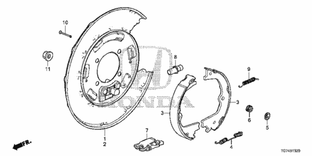 Parking Brake Shoe for 2016 Honda Pilot #0