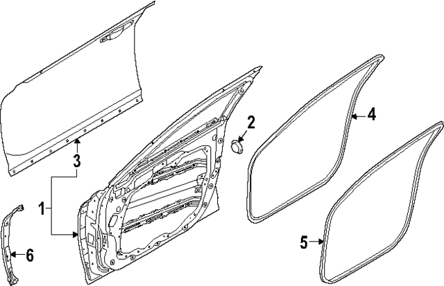 76004T6500 - : Door Shell for Hyundai Image