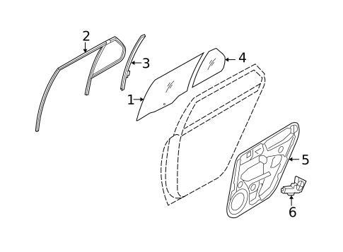 Rear Door for 2009 Kia Rondo #1