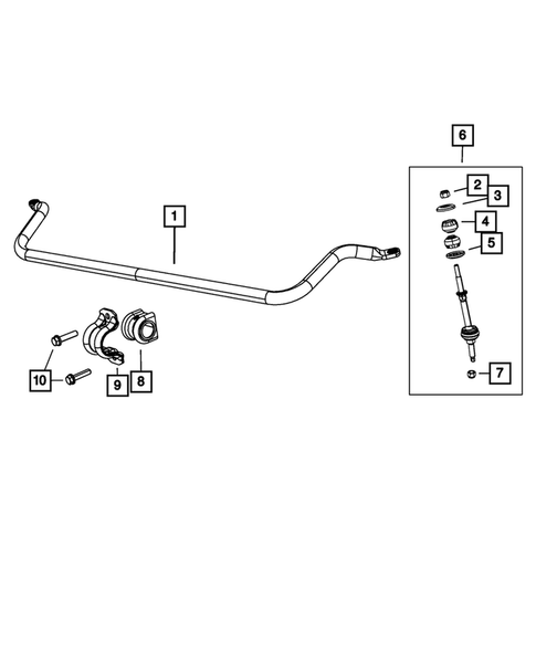 Front Stabilizer Bar for 2012 Ram 2500 #1