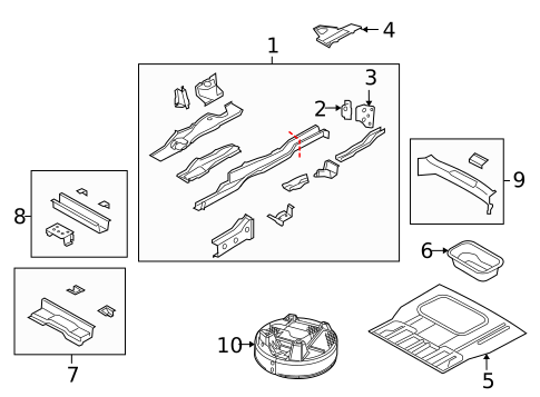 Rear Floor & Rails for 2018 Dodge Journey #0