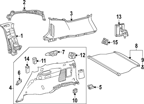 Interior Trim - Quarter Panels for 2023 Lexus LX600 #0