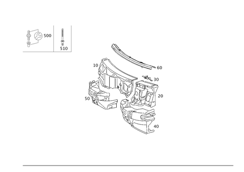 Fire Wall and Connection Parts for 2002 Mercedes-Benz C 320 #0