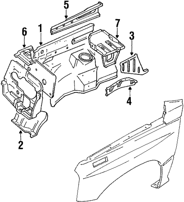 91172707 - Body: Wheelhouse Panel for GM Image