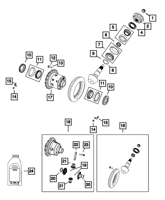 68677054AA - Differential and Drive Line: Differential Case for Ram: 1500 Image