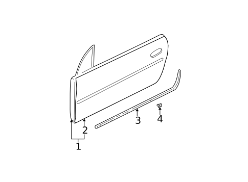 Door & Components for 2003 Chrysler Sebring #3