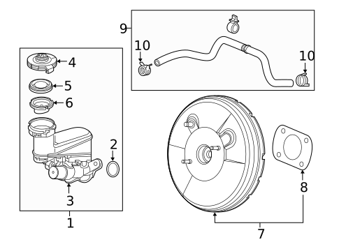 Master Cylinder - Components On Dash Panel for 2019 Honda Ridgeline #0