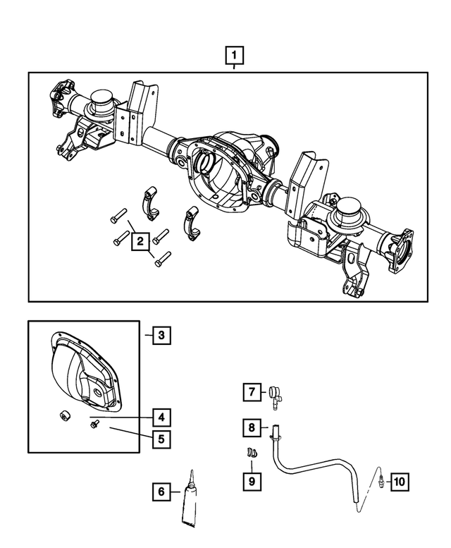 « 5003648AA – Rear Axle; Dana 226 MM; Differential and Drive Line : Tête Hexagonale Boulon, Montage pour Mopar Image »