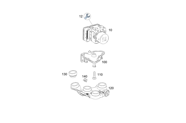 2059007344 - Brake System: Repair Kit, Control Unit for Mercedes-Benz: C63 AMG, C63 AMG S Image image