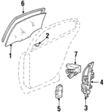 25747978 - : Door Glass for Oldsmobile: Aurora Image