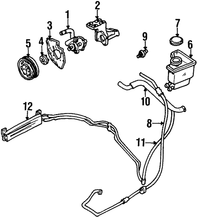 1S8Z3A719AA - Steering: Power Steering Pressure Hose for Ford Image