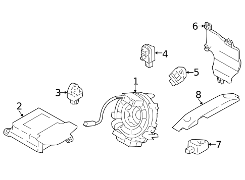 Air Bag Components for 2021 Subaru Crosstrek #0