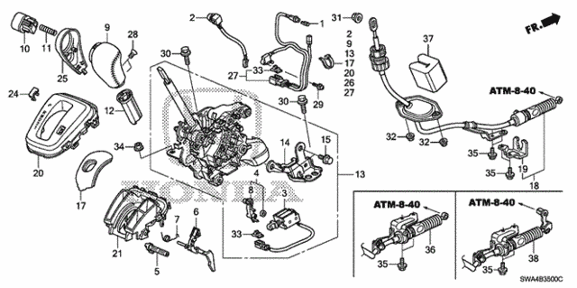 Select Lever for 2008 Honda CR-V #0