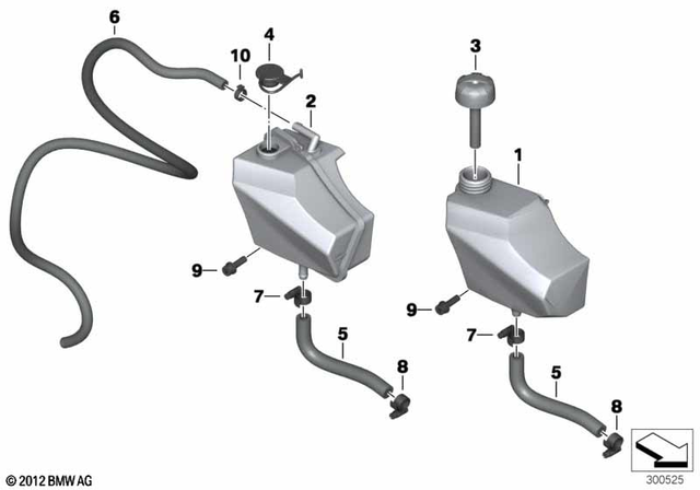 17118525449 - Cooling: Expansion Tank -  for BMW-Motorrad Image