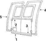 E9UZ1543723A - Body: Weatherstrip for Ford Image