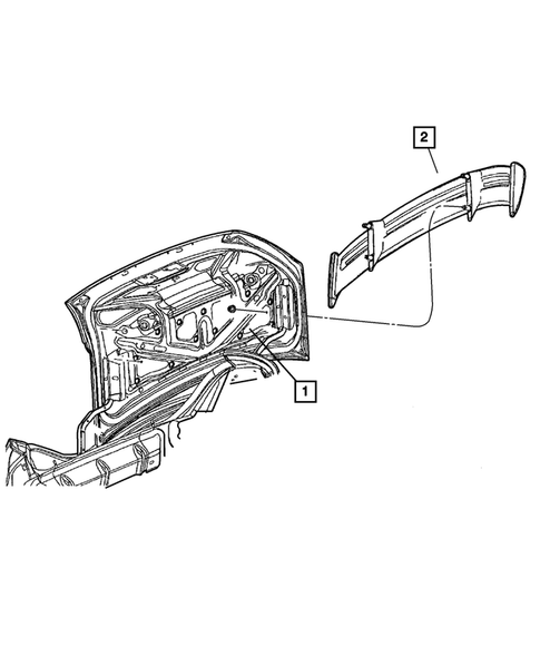Liftgate Panel for 2001 Dodge Intrepid #1