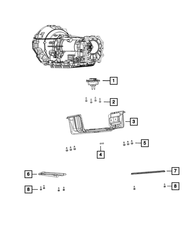 « 6511941AA – 850RE; 8-Speed; Automatic Transmission : Tête Hexagonale Boulon Et Rondelle Coniqu pour Mopar Image »