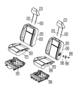 1DK911D5AA - Interior Trim: Front Headrest for Mopar Image