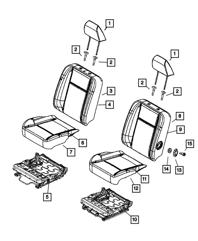 1DK911D5AA - Interior Trim: Front Headrest for Mopar Image