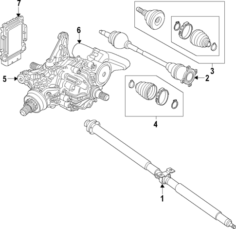 Propeller Shaft for 2021 Fiat 500X #0