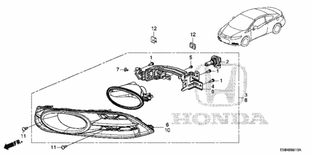 Foglight (1) for 2012 Honda Civic #0