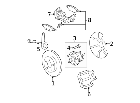 Brake Components for 2008 Chevrolet Malibu #1