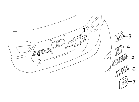 Exterior Trim - Trunk for 2017 Chevrolet Cruze #0