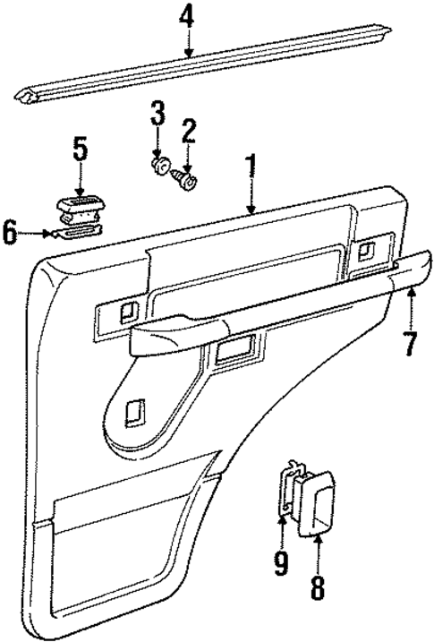 Interior Trim - Rear Door for 1998 Land Rover Discovery #0