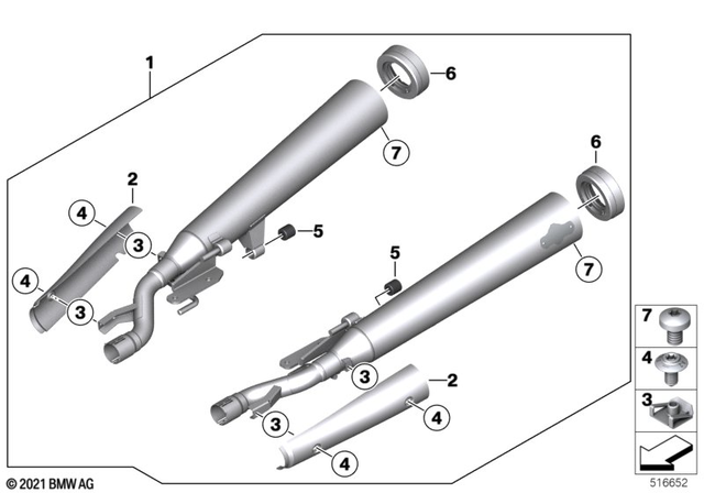 77119444949 - : End Muffler Vance &amp; Hines Tapered - Black US for BMW-Motorrad Image