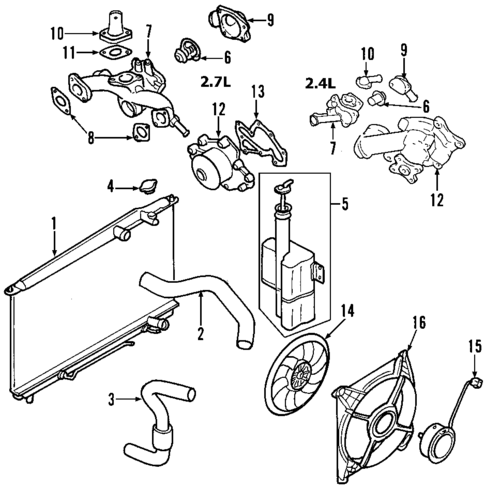 Cooling System for 2004 Hyundai Santa Fe #0