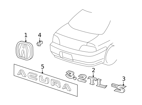 Exterior Trim - Trunk for 2003 Acura TL #0