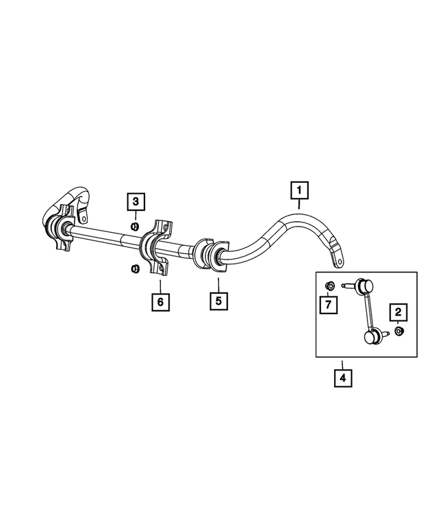68091836AB - Front Suspension: Stabilizer Bar Link Kit, Right for Mopar Image image